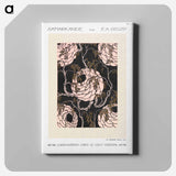 Flower pattern Art Deco stencil print in oriental style - E.A.セギー Canvas.