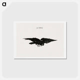 アートポストカード-Flying Raven - エドゥアール マネ Postcard.