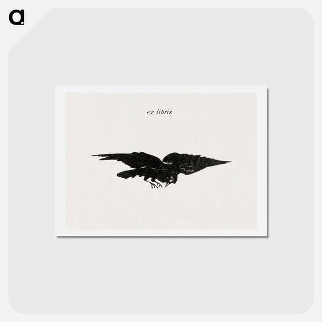 アートポストカード-Flying Raven - エドゥアール マネ Postcard.