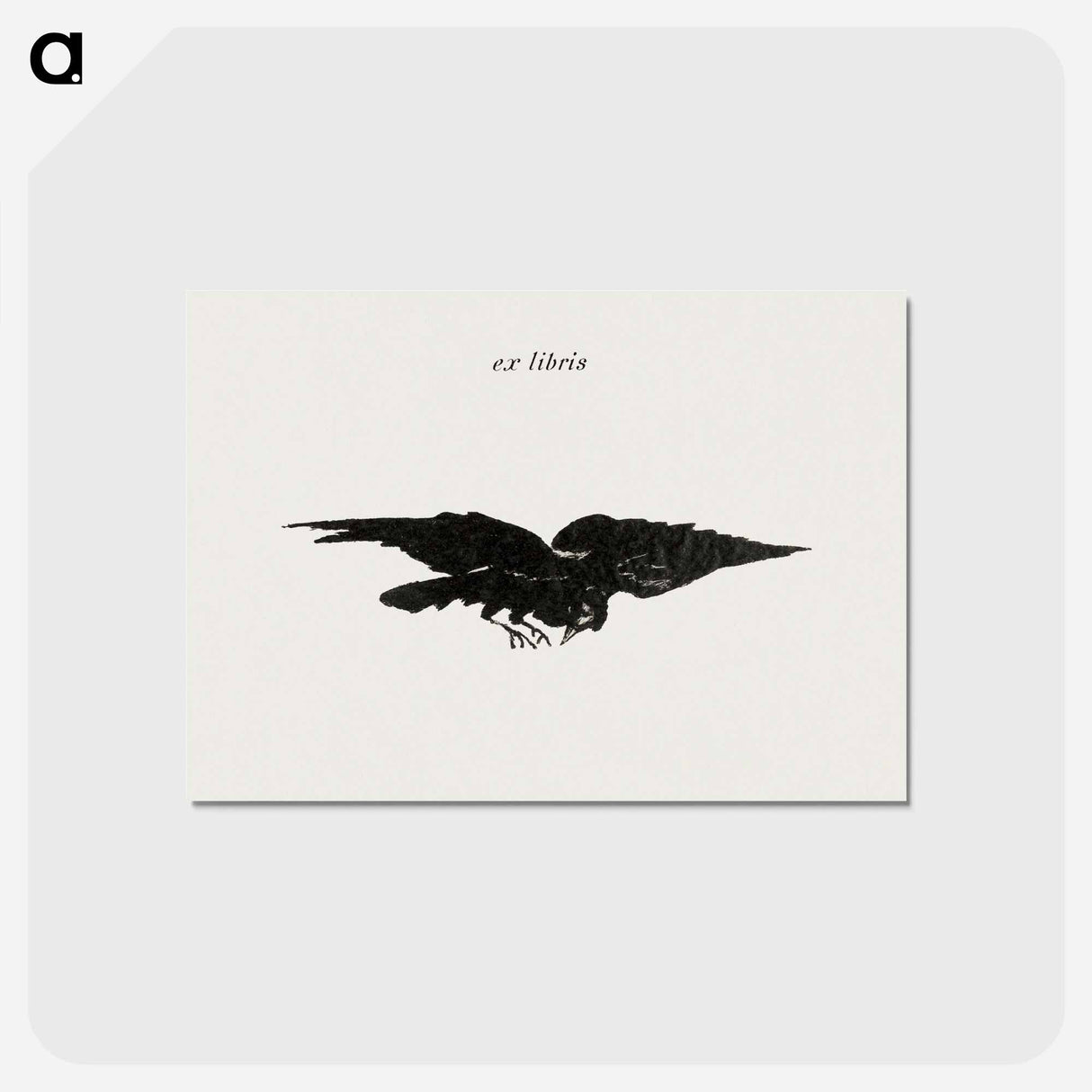 アートポストカード-Flying Raven - エドゥアール マネ Postcard.