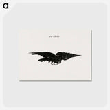 アートポストカード-Flying Raven - エドゥアール マネ Postcard.
