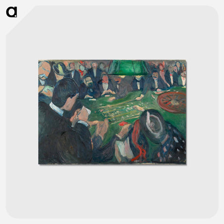 アートポストカード-At the Roulette Table in Monte Carlo - エドヴァルド ムンク Postcard.