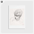 アートポストカード-Car of Love or Love's Wayfaring - Study of Maria Zambaco - エドワード バーン ジョーンズ Postcard.