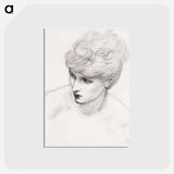 アートポストカード-Car of Love or Love's Wayfaring - Study of Maria Zambaco - エドワード バーン ジョーンズ Postcard.