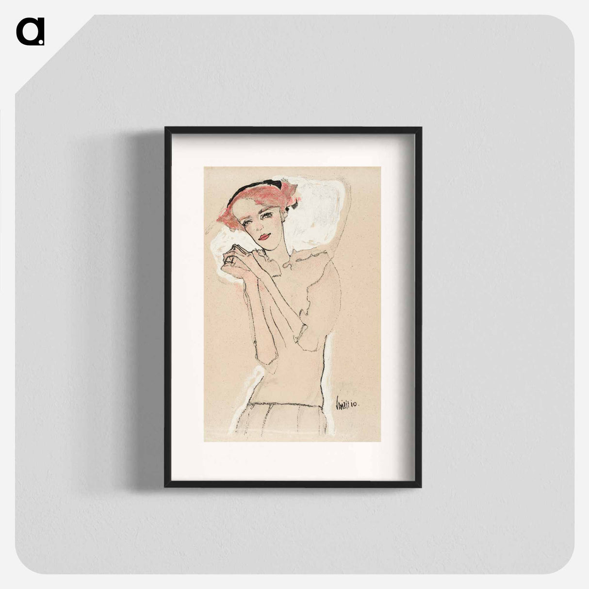 Portrait of a Woman - Egon Schiele Poster.