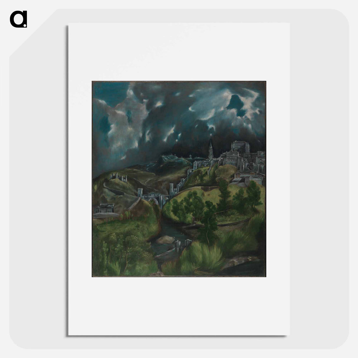 View of Toledo - エル グレコ Poster.