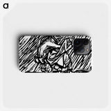 Wayfaring couple in the rain - エルンスト ハインリヒ バルラッハ Phone Case.
