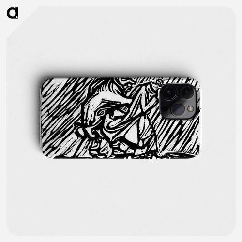 Wayfaring couple in the rain - エルンスト ハインリヒ バルラッハ Phone Case.