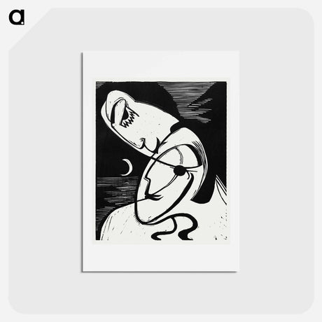 アートポストカード-The Kiss - エルンスト ルートヴィヒ キルヒナー Postcard.