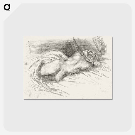 アートポストカード-ホワイト - ウジェーヌ ドラクロワ Postcard.