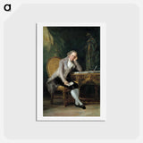 アートポストカード-Portrait of Gaspar Melchor de Jovellanos - フランシスコ デ ゴヤ Postcard.