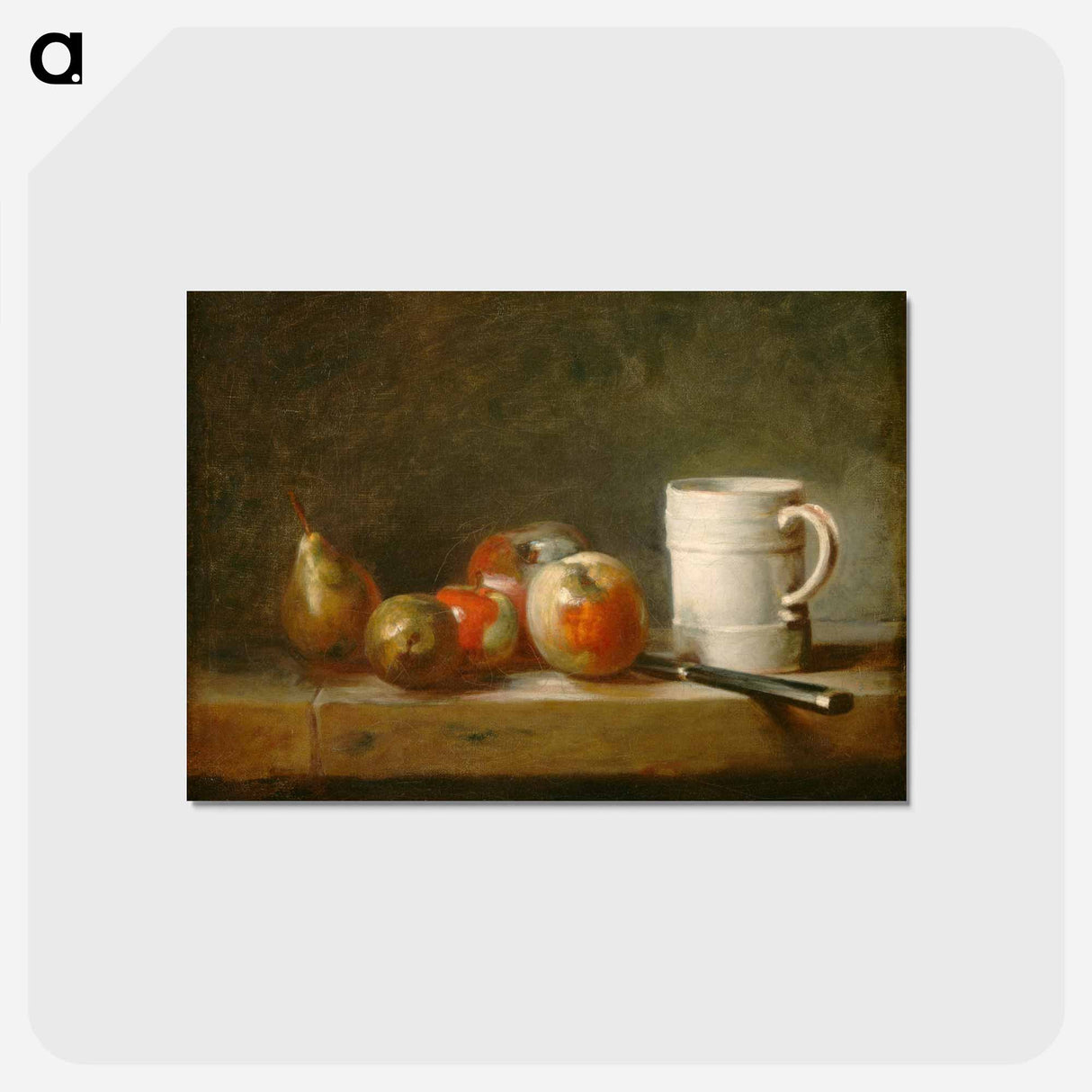 アートポストカード-Still Life with a White Mug - フランソワ ブーシェ Postcard.