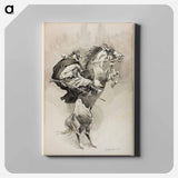 アートパネル-As They Threw Their Animals Back Upon Their Haunches
 - フレデリック レミントン Canvas.