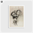 アートポストカード-As They Threw Their Animals Back Upon Their Haunches
 - フレデリック レミントン Postcard.