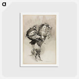 アートポストカード-As They Threw Their Animals Back Upon Their Haunches
 - フレデリック レミントン Postcard.