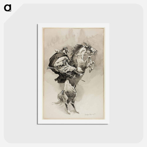 As They Threw Their Animals Back Upon Their Haunches
 - Frederic Remington Postcard.