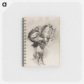 アートメモ帳-As They Threw Their Animals Back Upon Their Haunches
 - フレデリック レミントン Memo.