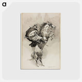 アートポストカード-As They Threw Their Animals Back Upon Their Haunches
 - フレデリック レミントン Postcard.