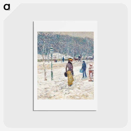 アートポストカード-New York Street - フレデリック チャイルド ハッサム Postcard.