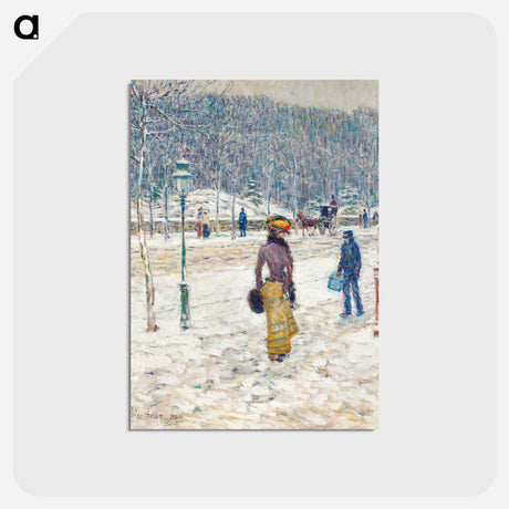 アートポストカード-New York Street - フレデリック チャイルド ハッサム Postcard.