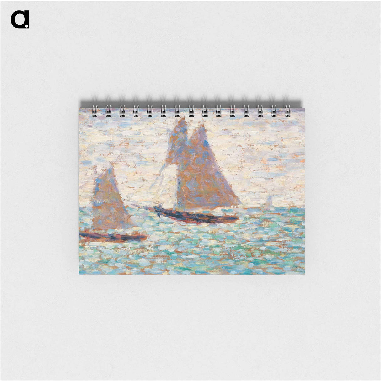 Two Sailboats at Grandcamp - ジョルジュ スーラ Memo.