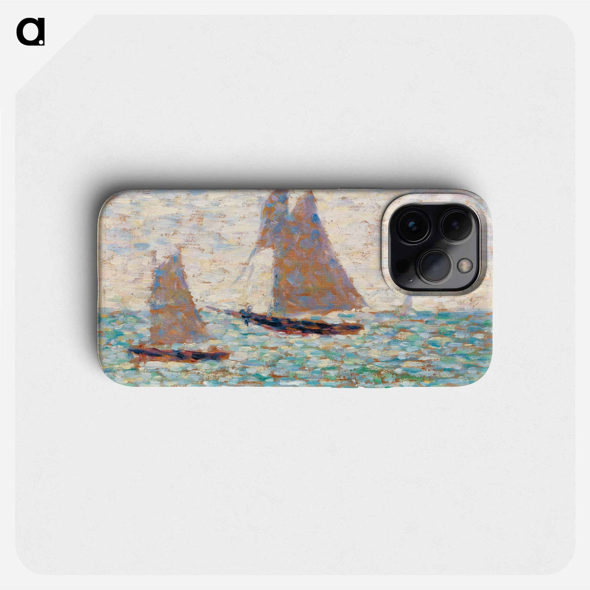 Two Sailboats at Grandcamp - Georges Seurat Phone Case.