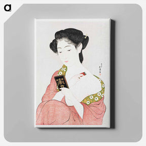 アートパネル-Japanese Woman Applying Powder
 - 橋口 五葉 Canvas.