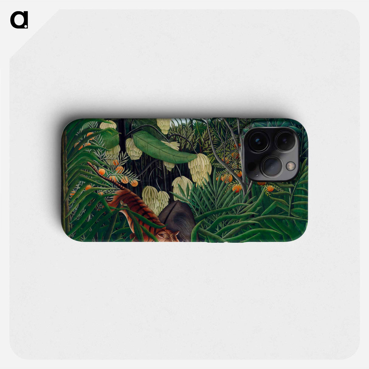 Fight between a Tiger and a Buffalo - Henri Rousseau Phone Case.