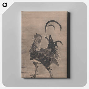 アートパネル-Roosters, Hen, and Chicks
 - 伊藤若冲 Canvas.