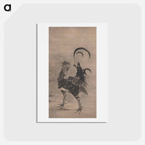 アートポストカード-Roosters, Hen, and Chicks
 - 伊藤若冲 Postcard.