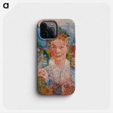 Old Woman with Masks (Theatre of Masks) - ジェームズ アンソール Phone Case.