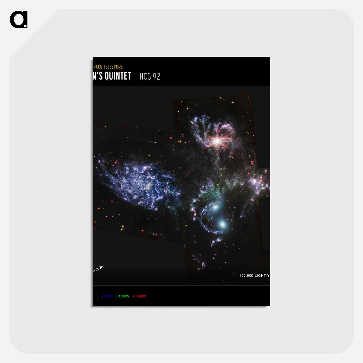 アートポストカード-Stephan's Quintet
 - ジェームズ ウェッブ宇宙望遠鏡 Postcard.