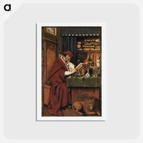アートポストカード-St. Jerome in his Study - ヤン ファン エイク Postcard.