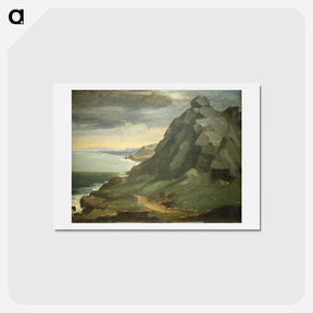 アートポストカード-The rock of Castel Vendon - ジャン フランソワ ミレー Postcard.