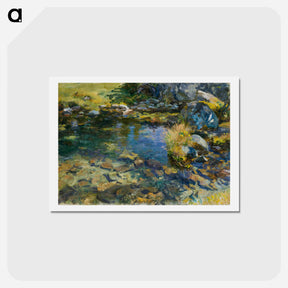 アートポストカード-Alpine Pool - ジョン シンガー サージェント Postcard.
