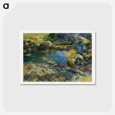 アートポストカード-Alpine Pool - ジョン シンガー サージェント Postcard.