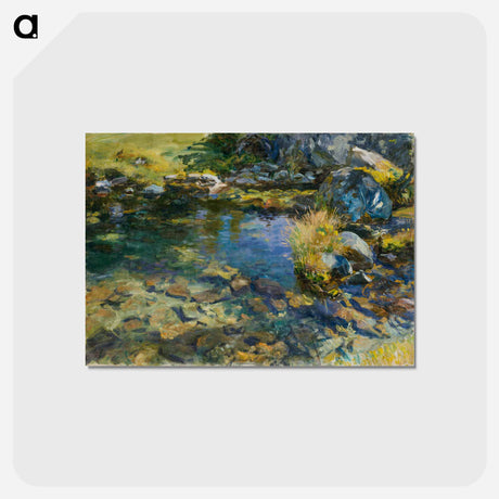 アートポストカード-Alpine Pool - ジョン シンガー サージェント Postcard.