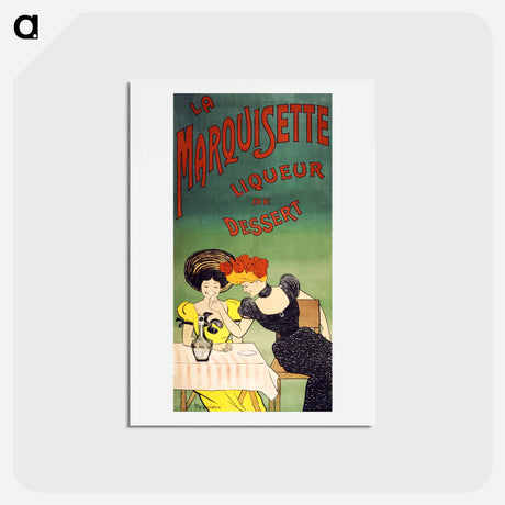 アートポストカード-The marquisette dessert liqueur print - レオネット カピエッロ Postcard.