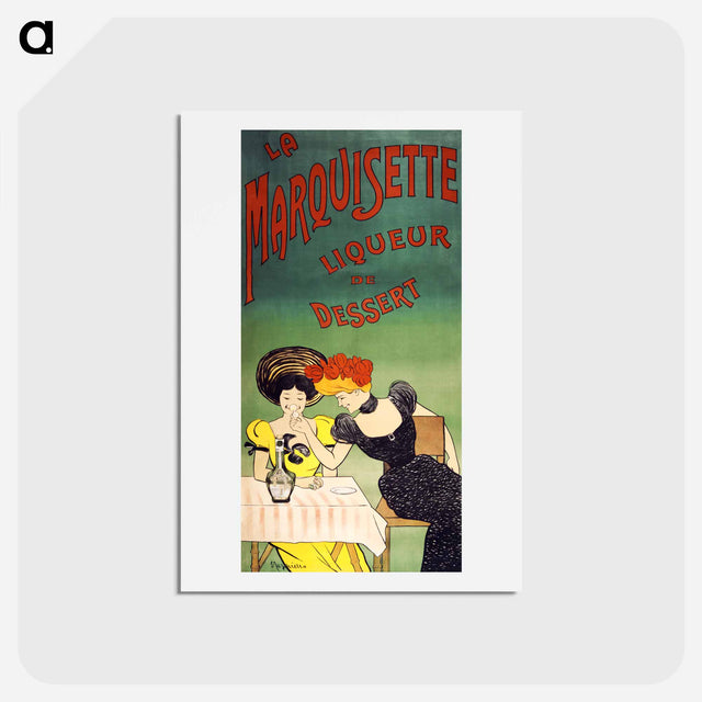 アートポストカード-The marquisette dessert liqueur print - レオネット カピエッロ Postcard.