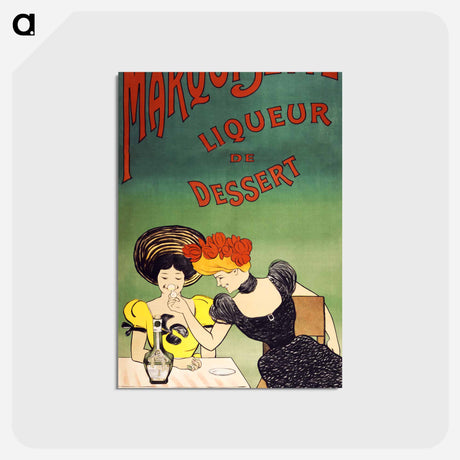 アートポストカード-The marquisette dessert liqueur print - レオネット カピエッロ Postcard.