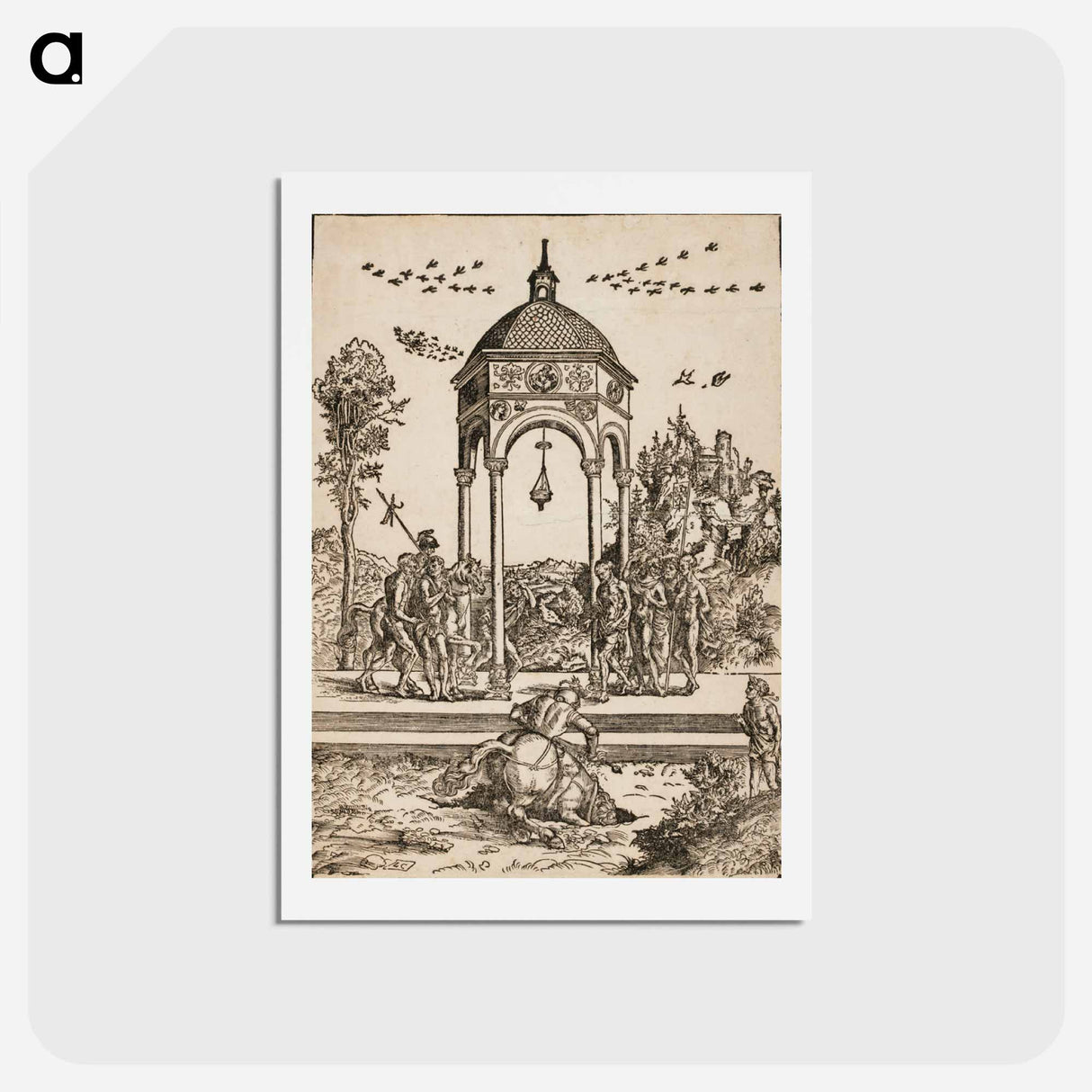 アートポストカード-The Sacrificial Death of Marcus Curtius
 - ルーカス クラナッハ Postcard.