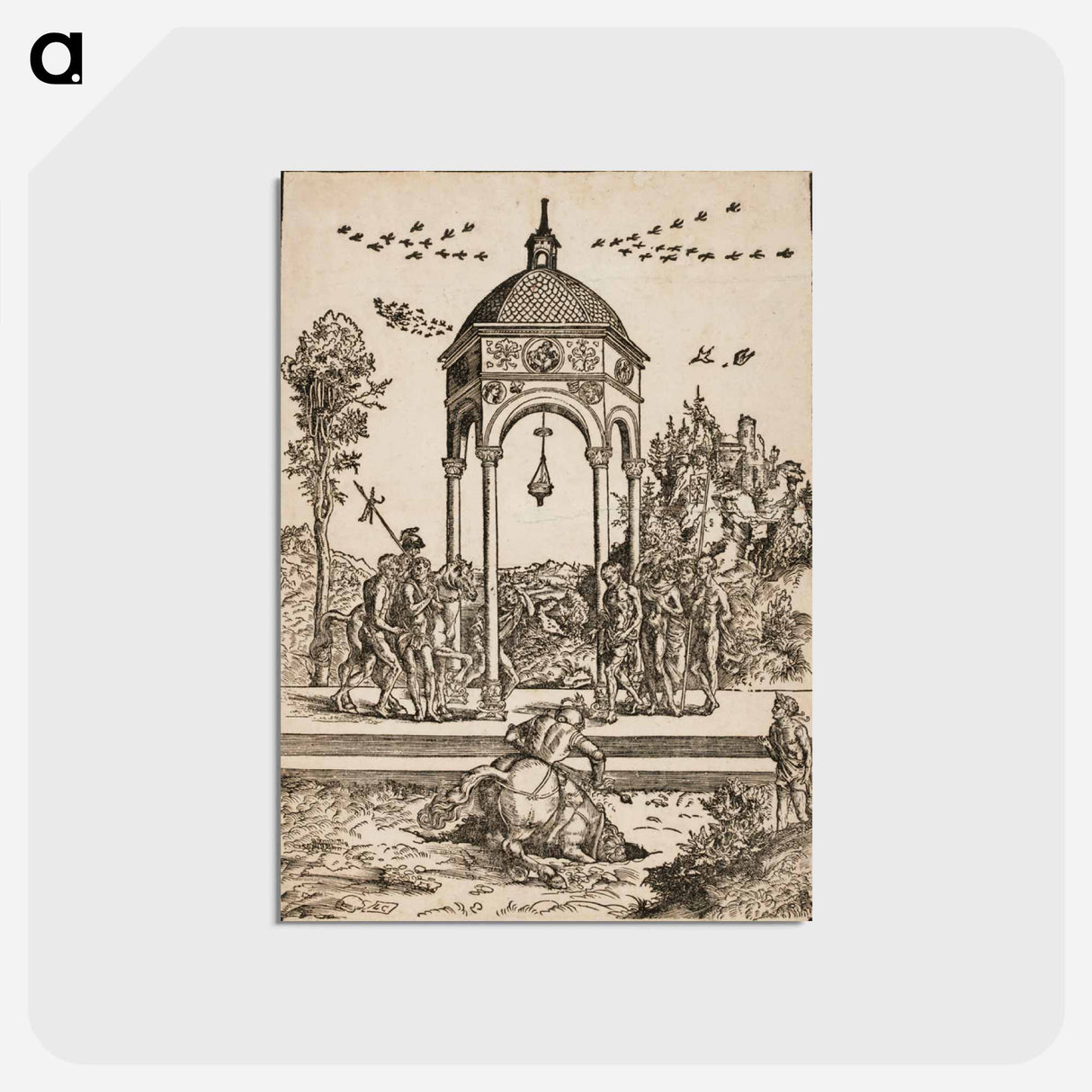 アートポストカード-The Sacrificial Death of Marcus Curtius
 - ルーカス クラナッハ Postcard.