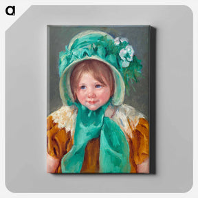 アートパネル-Sara in a Green Bonnet - メアリー カサット Canvas.