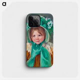 Sara in a Green Bonnet - メアリー カサット Phone Case.