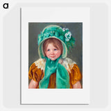 Sara in a Green Bonnet - Mary Cassatt Poster.