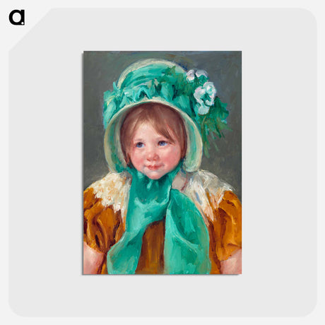 アートポストカード-Sara in a Green Bonnet - メアリー カサット Postcard.