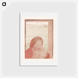 アートポストカード-Mother with baby in front of a window - モーリス ドニ Postcard.