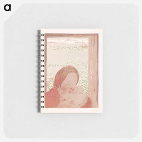 アートメモ帳-Mother with baby in front of a window - モーリス ドニ Memo.