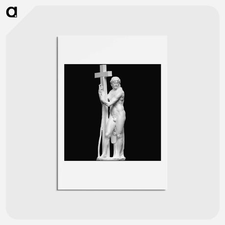 アートポストカード-Risen Christ - ミケランジェロ ブオナローティ Postcard.