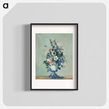 Flowers in a Rococo Vase - ポール セザンヌ Poster.